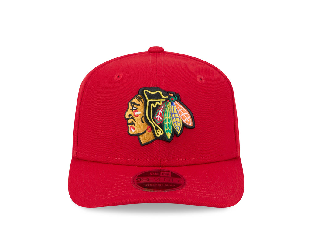 Chicago Blackhawks New Era Red 9SEVENTY Hat for Men product image 2, provided for visual reference and product detail review