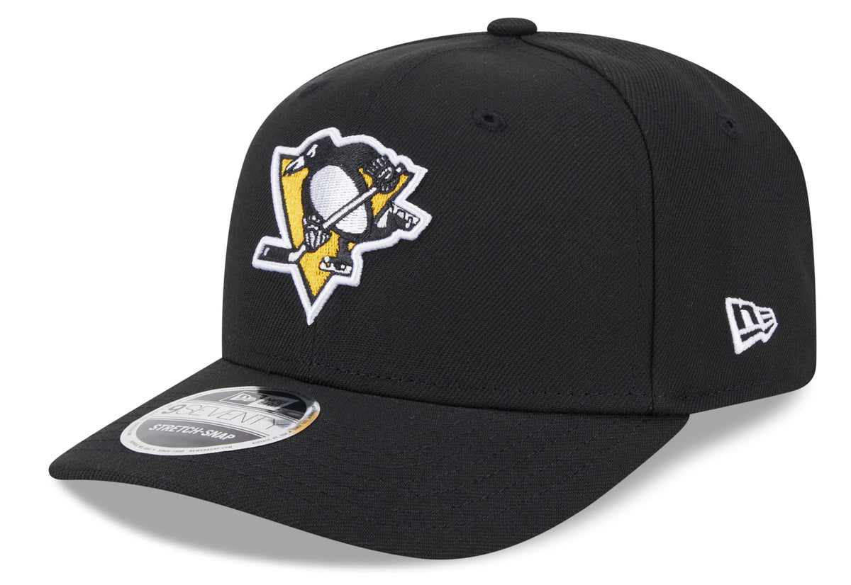 Pittsburgh Penguins Black New Era 9SEVENTY Adjustable Hat for Men product image 1, provided for visual reference and product