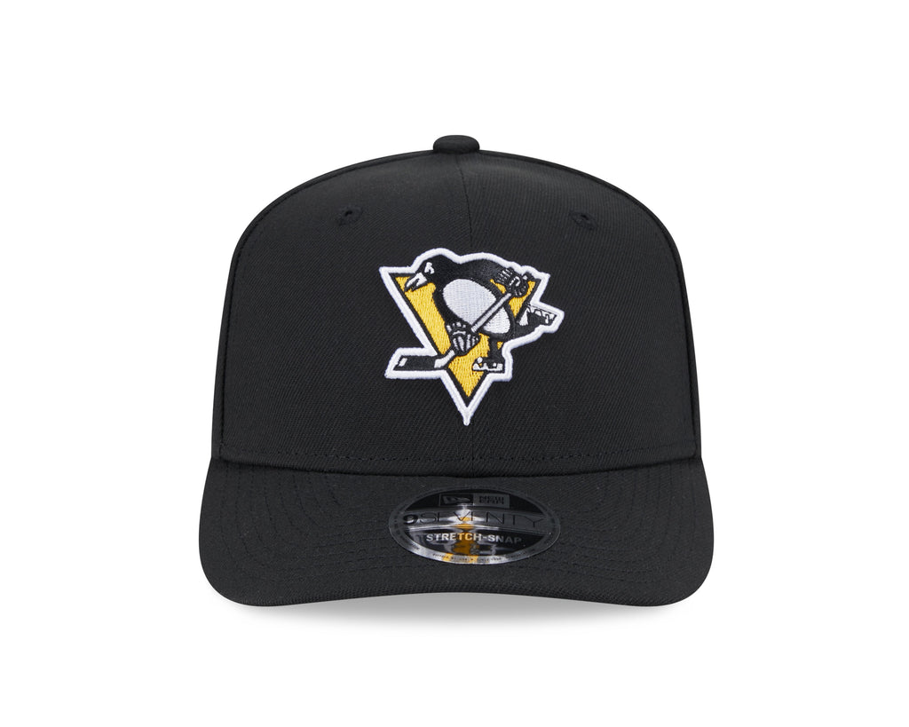 Pittsburgh Penguins Black New Era 9SEVENTY Adjustable Hat for Men product image 2, provided for visual reference and product