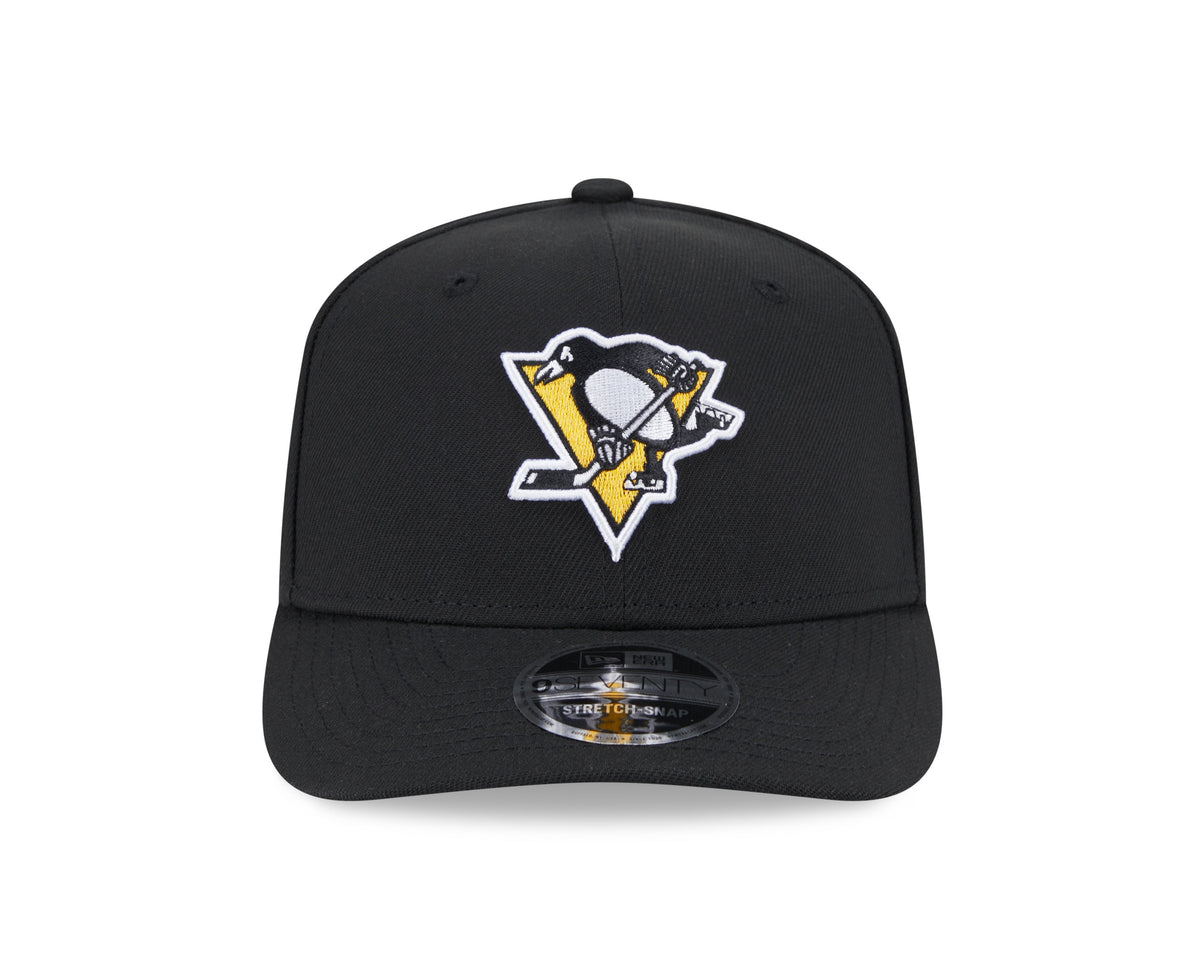 Pittsburgh Penguins Black New Era 9SEVENTY Adjustable Hat for Men product image 2, provided for visual reference and product