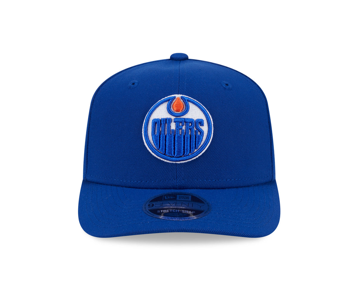 Edmonton Oilers Blue New Era 9SEVENTY Adjustable Hat for Men product image 2, provided for visual reference and product