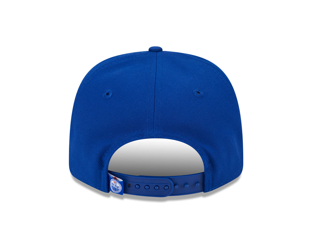 Edmonton Oilers Blue New Era 9SEVENTY Adjustable Hat for Men product image 6, provided for visual reference and product