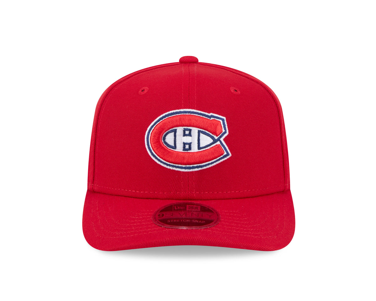 Montreal Canadiens Red New Era 9SEVENTY Adjustable Hat for Men product image 2, provided for visual reference and product