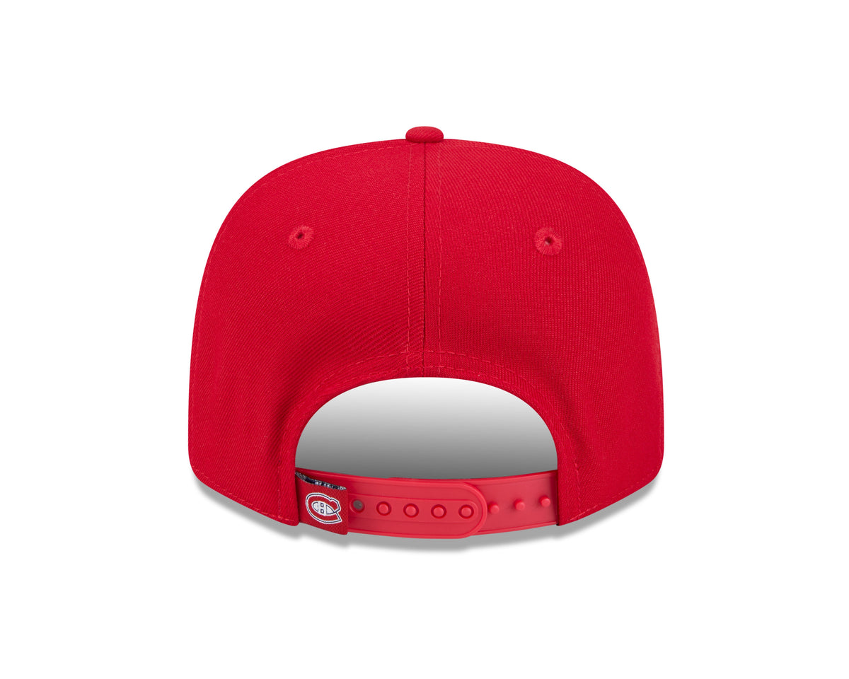 Montreal Canadiens Red New Era 9SEVENTY Adjustable Hat for Men product image 6, provided for visual reference and product