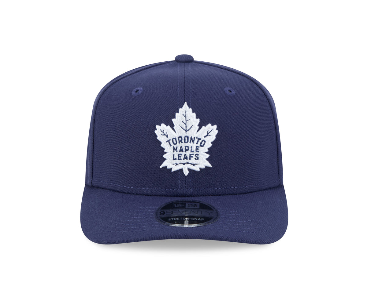 Toronto Maple Leafs Navy Blue New Era 9SEVENTY Adjustable Hat for Men product image 2, provided for visual reference and