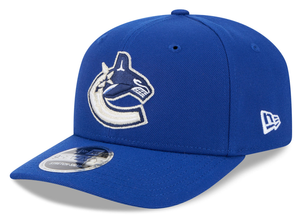 Vancouver Canucks Blue New Era 9SEVENTY Adjustable Hat for Men product image 1, provided for visual reference and product