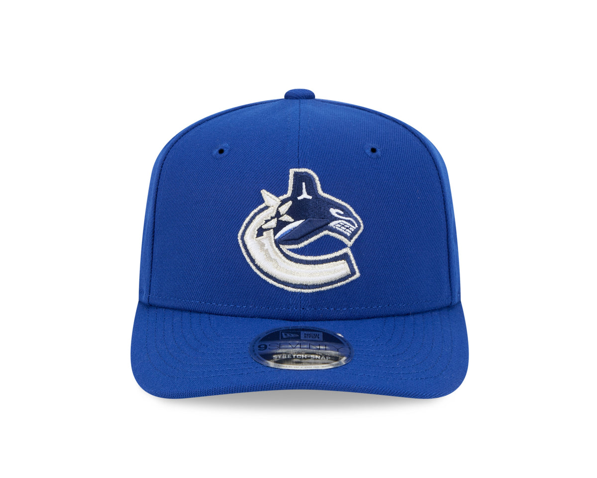 Vancouver Canucks Blue New Era 9SEVENTY Adjustable Hat for Men product image 2, provided for visual reference and product