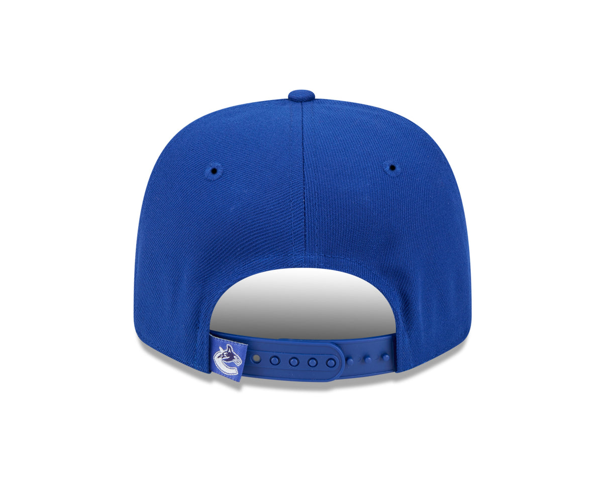 Vancouver Canucks Blue New Era 9SEVENTY Adjustable Hat for Men product image 6, provided for visual reference and product