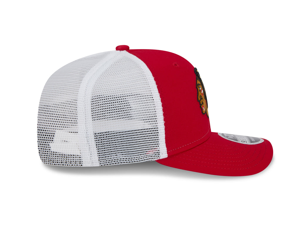 Chicago Blackhawks New Era Red/White 9SEVENTY Trucker Hat for Men product image 5, provided for visual reference and product