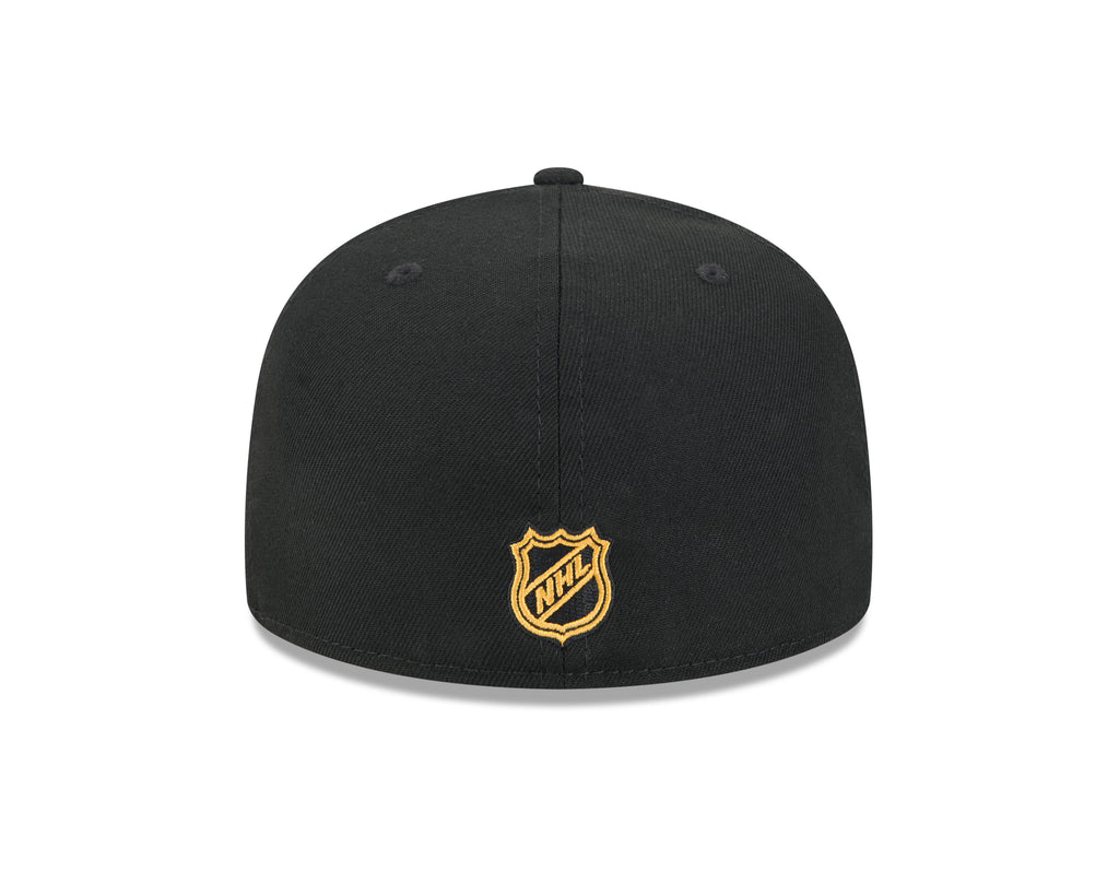 Boston Bruins Black Basic New Era 59FIFTY Fitted Hat product image 6, provided for visual reference and product detail review