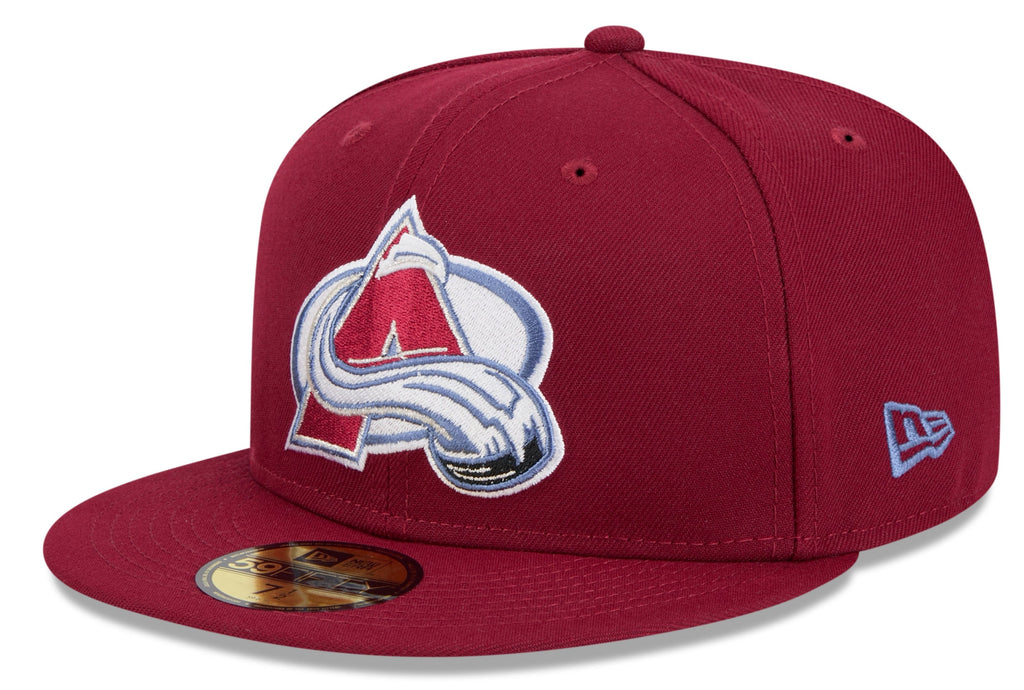 Colorado Avalanche Maroon Basic New Era 59FIFTY Fitted Hat product image 1, provided for visual reference and product detail
