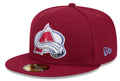 Colorado Avalanche Maroon Basic New Era 59FIFTY Fitted Hat product image 1, provided for visual reference and product detail