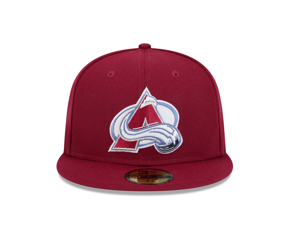 Colorado Avalanche Maroon Basic New Era 59FIFTY Fitted Hat product image 2, provided for visual reference and product detail