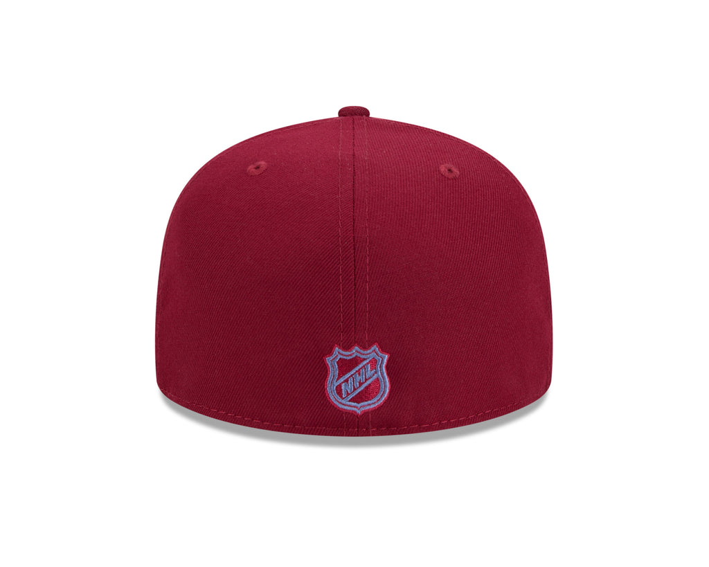 Colorado Avalanche Maroon Basic New Era 59FIFTY Fitted Hat product image 6, provided for visual reference and product detail