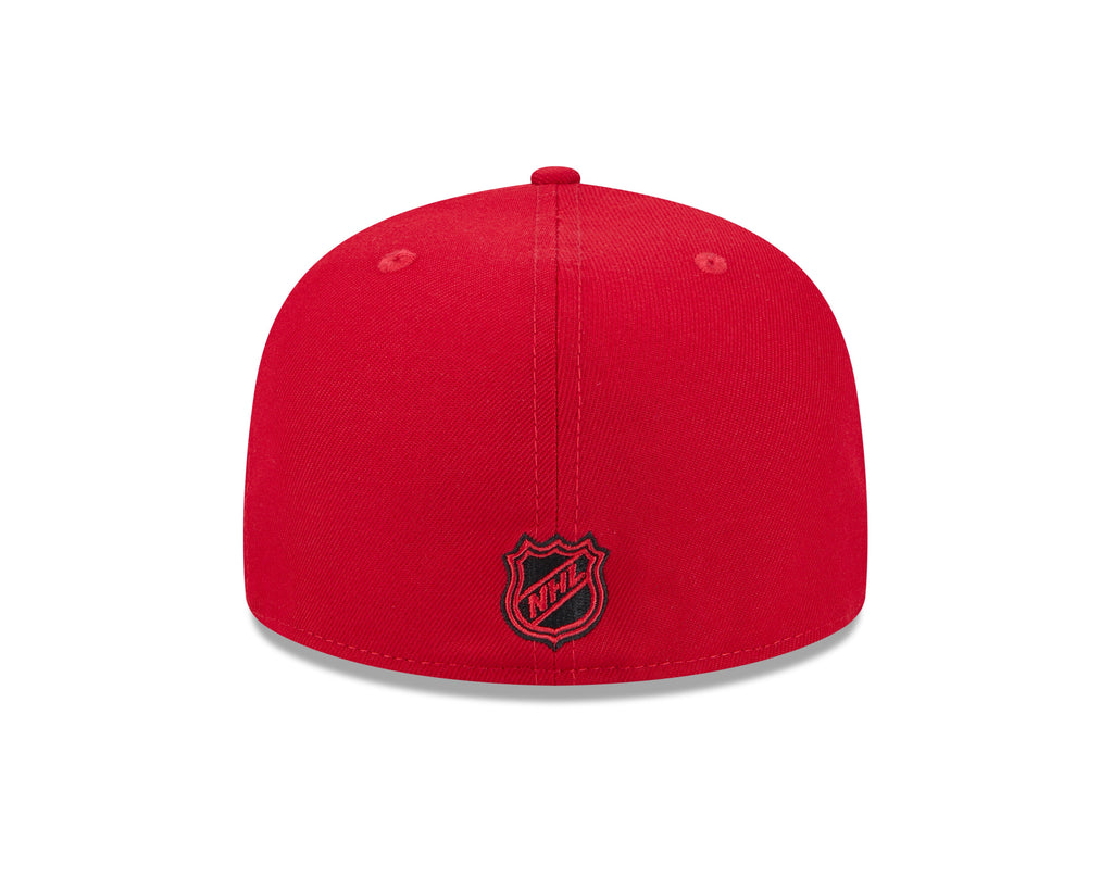 Chicago Blackhawks Red Basic New Era 59FIFTY Fitted Hat product image 5, provided for visual reference and product detail