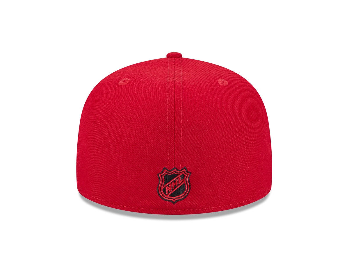 Chicago Blackhawks Red Basic New Era 59FIFTY Fitted Hat product image 5, provided for visual reference and product detail