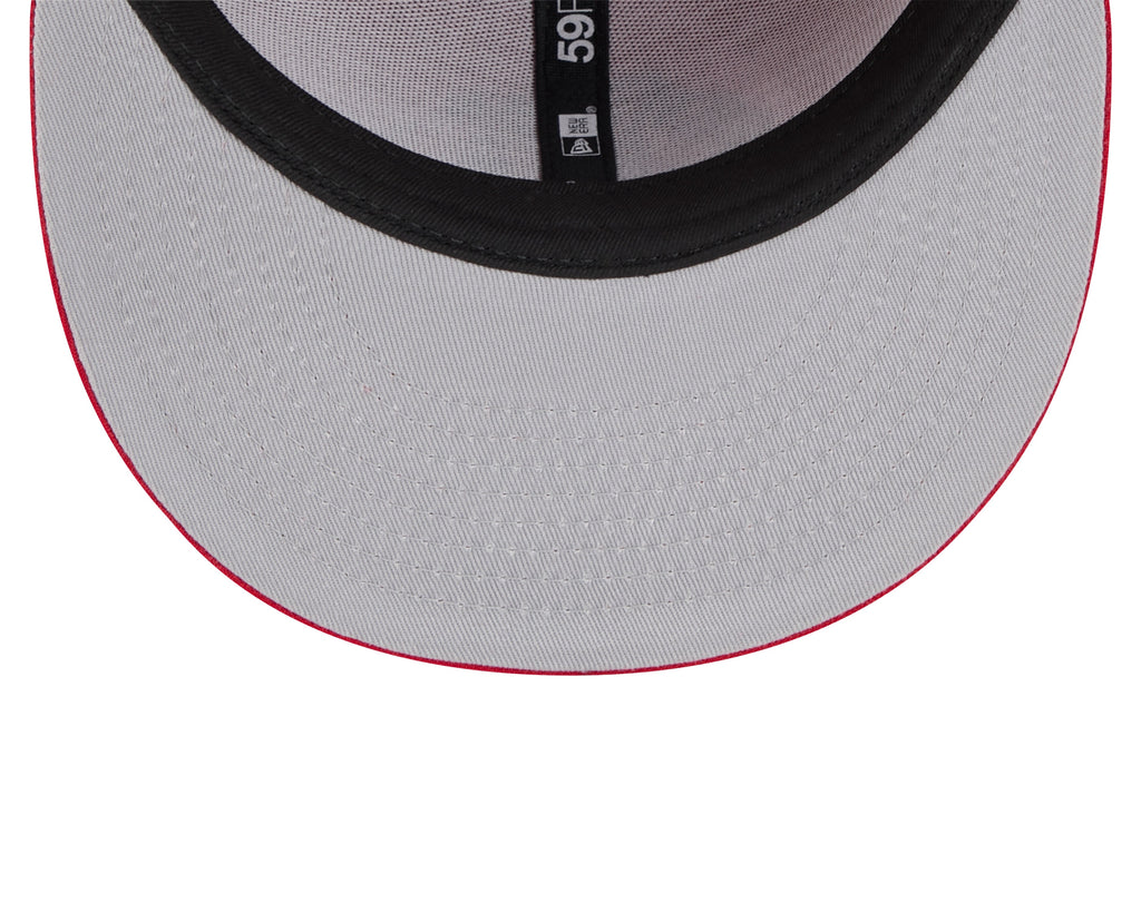 Chicago Blackhawks Red Basic New Era 59FIFTY Fitted Hat product image 6, provided for visual reference and product detail