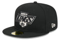 Los Angeles Kings Black Basic New Era 59FIFTY Fitted Hat product image 1, provided for visual reference and product detail
