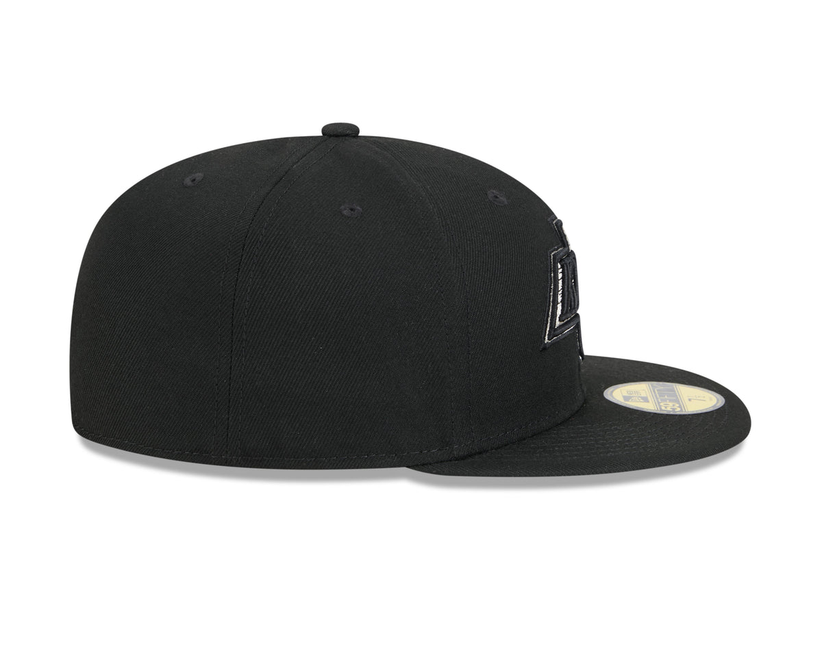 Los Angeles Kings Black Basic New Era 59FIFTY Fitted Hat product image 4, provided for visual reference and product detail