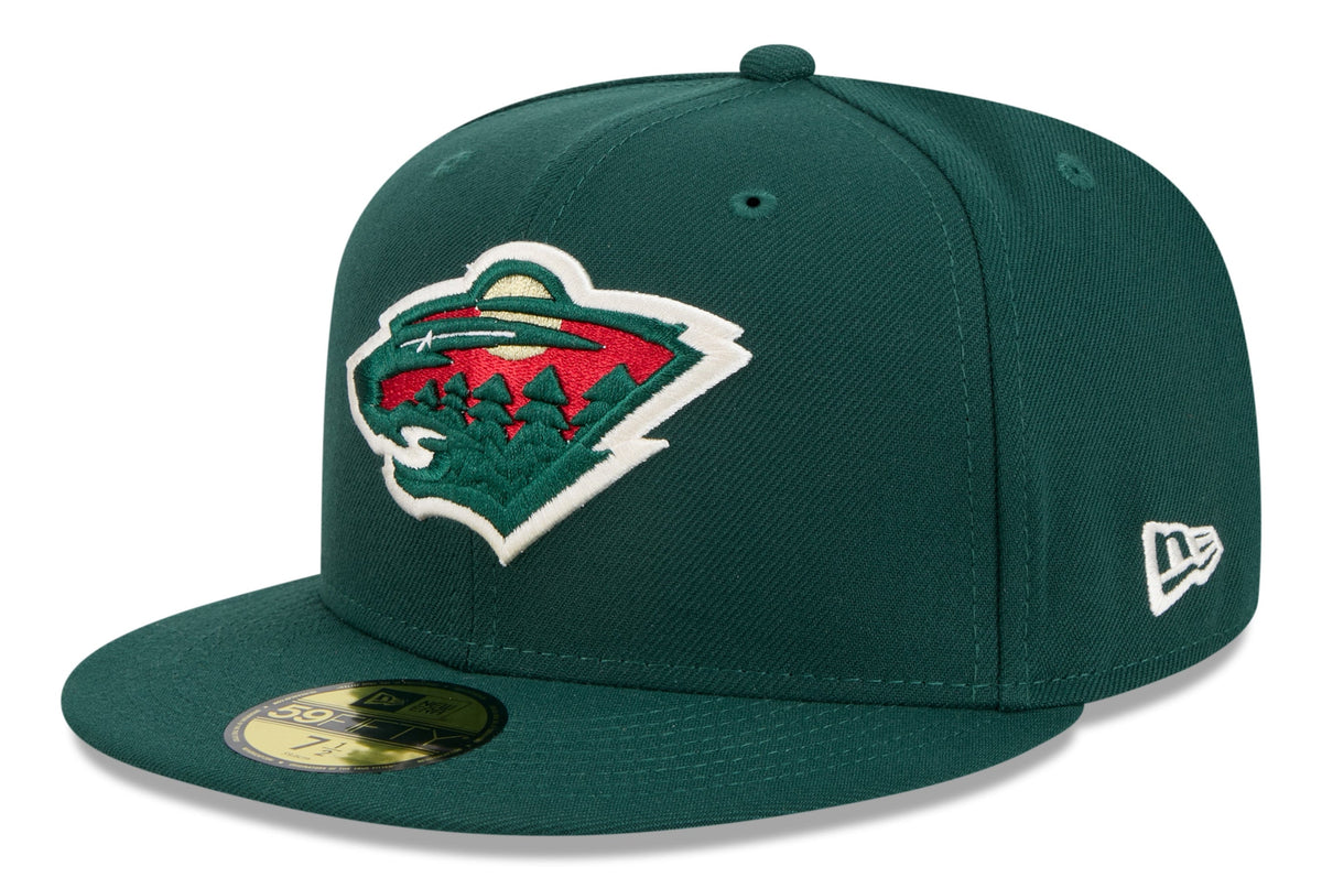 Minnesota Minnesota Wild Forest Green Basic New Era 59FIFTY Fitted Hat product image 1, provided for visual reference and