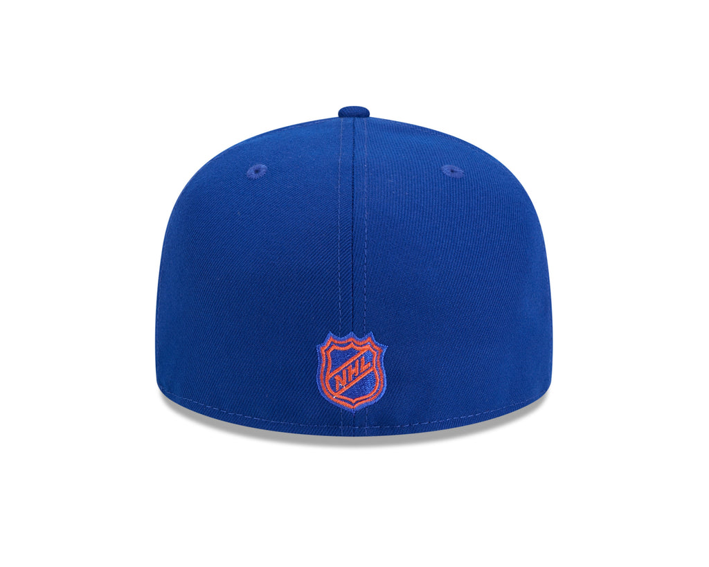 Edmonton Oilers Royal Blue Basic New Era 59FIFTY Fitted Hat product image 6, provided for visual reference and product