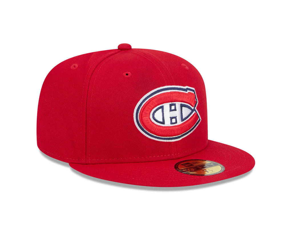 Montreal Canadiens Red Basic New Era 59FIFTY Fitted Hat product image 3, provided for visual reference and product detail