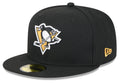 Pittsburgh Penguins Black Basic New Era 59FIFTY Fitted Hat product image 1, provided for visual reference and product detail