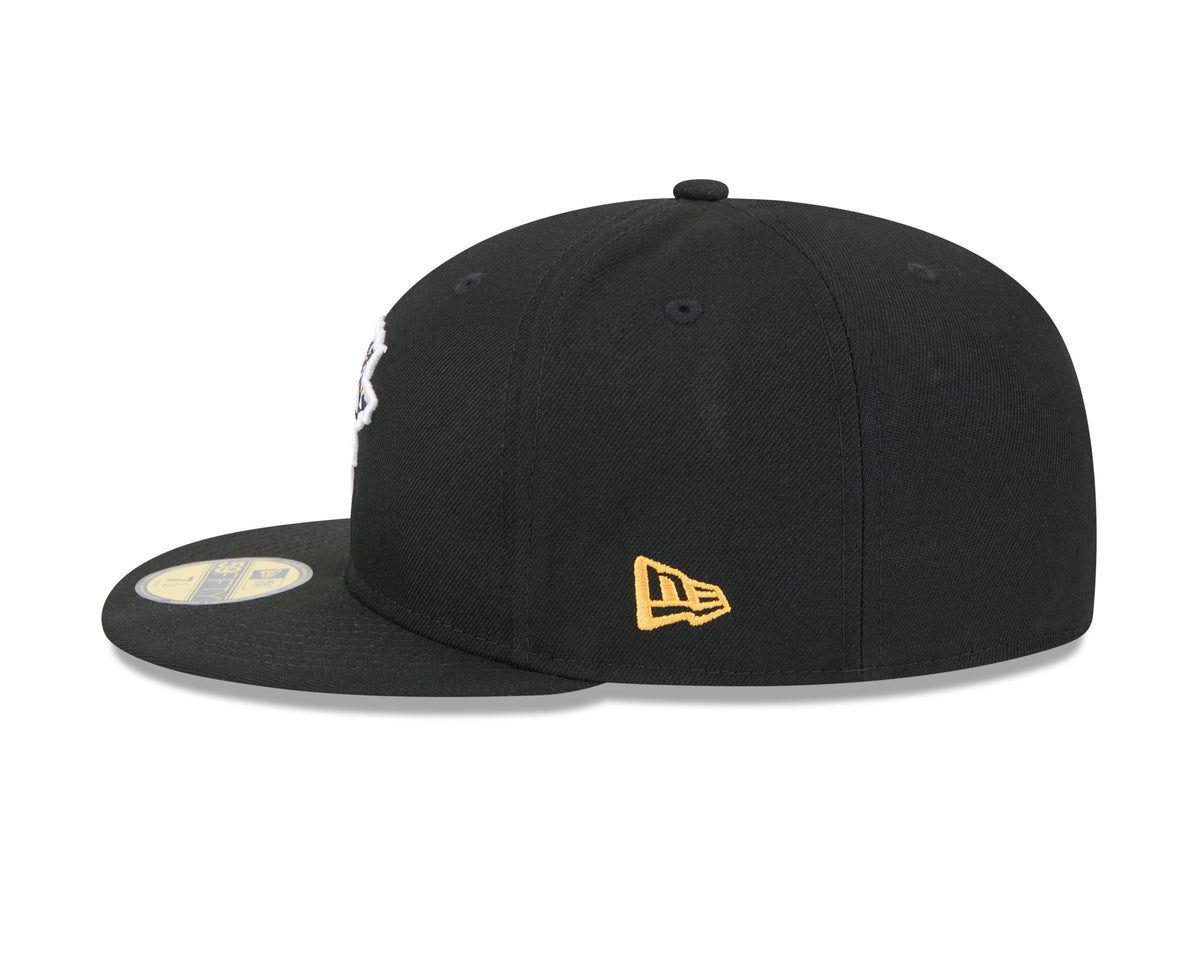 Pittsburgh Penguins Black Basic New Era 59FIFTY Fitted Hat product image 4, provided for visual reference and product detail