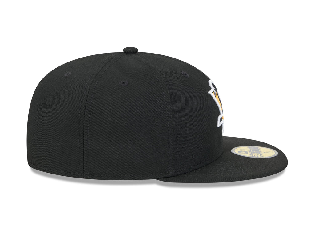 Pittsburgh Penguins Black Basic New Era 59FIFTY Fitted Hat product image 5, provided for visual reference and product detail