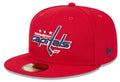 Washington Capitals Red Basic New Era 59FIFTY Fitted Hat product image 1, provided for visual reference and product detail
