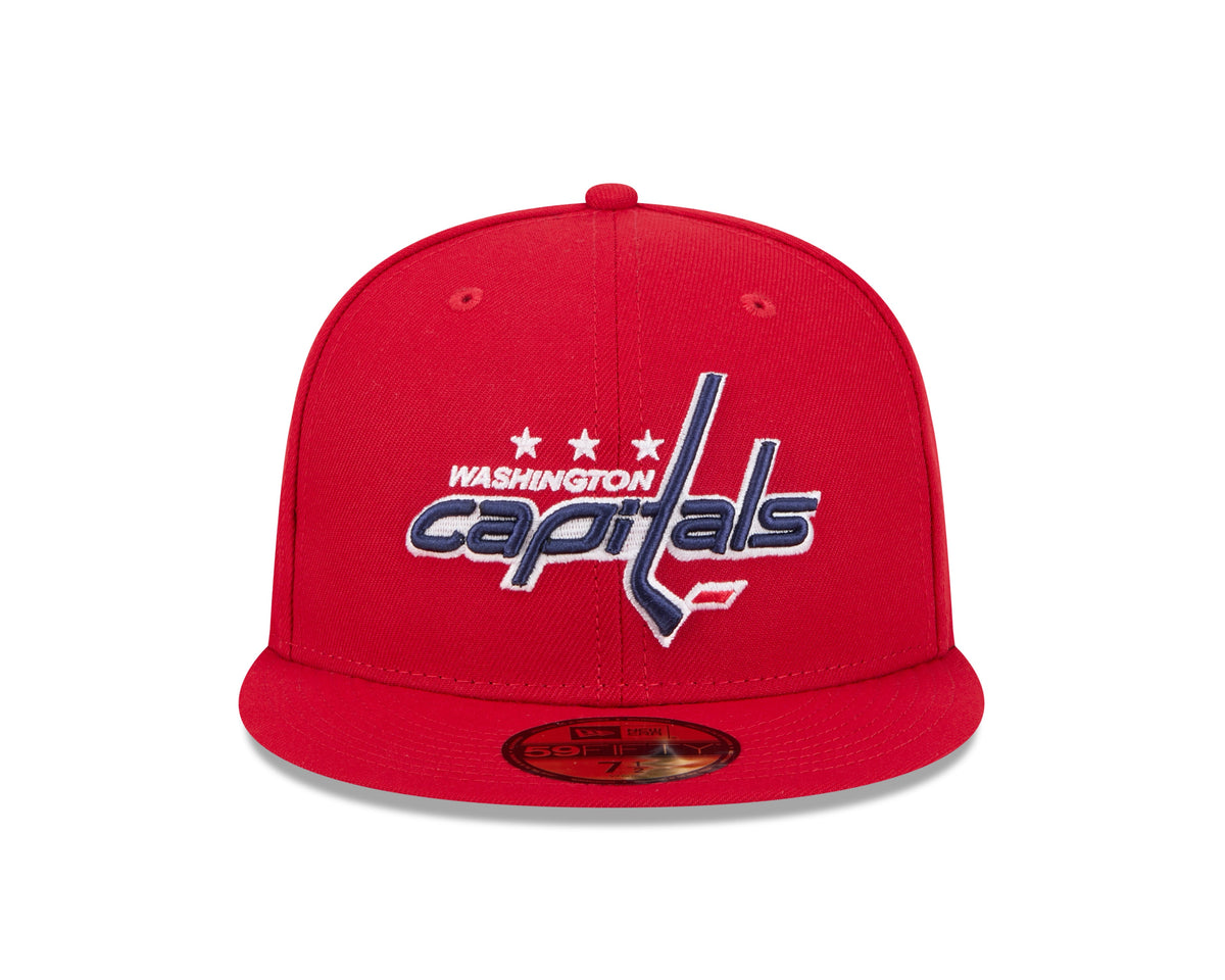 Washington Capitals Red Basic New Era 59FIFTY Fitted Hat product image 2, provided for visual reference and product detail