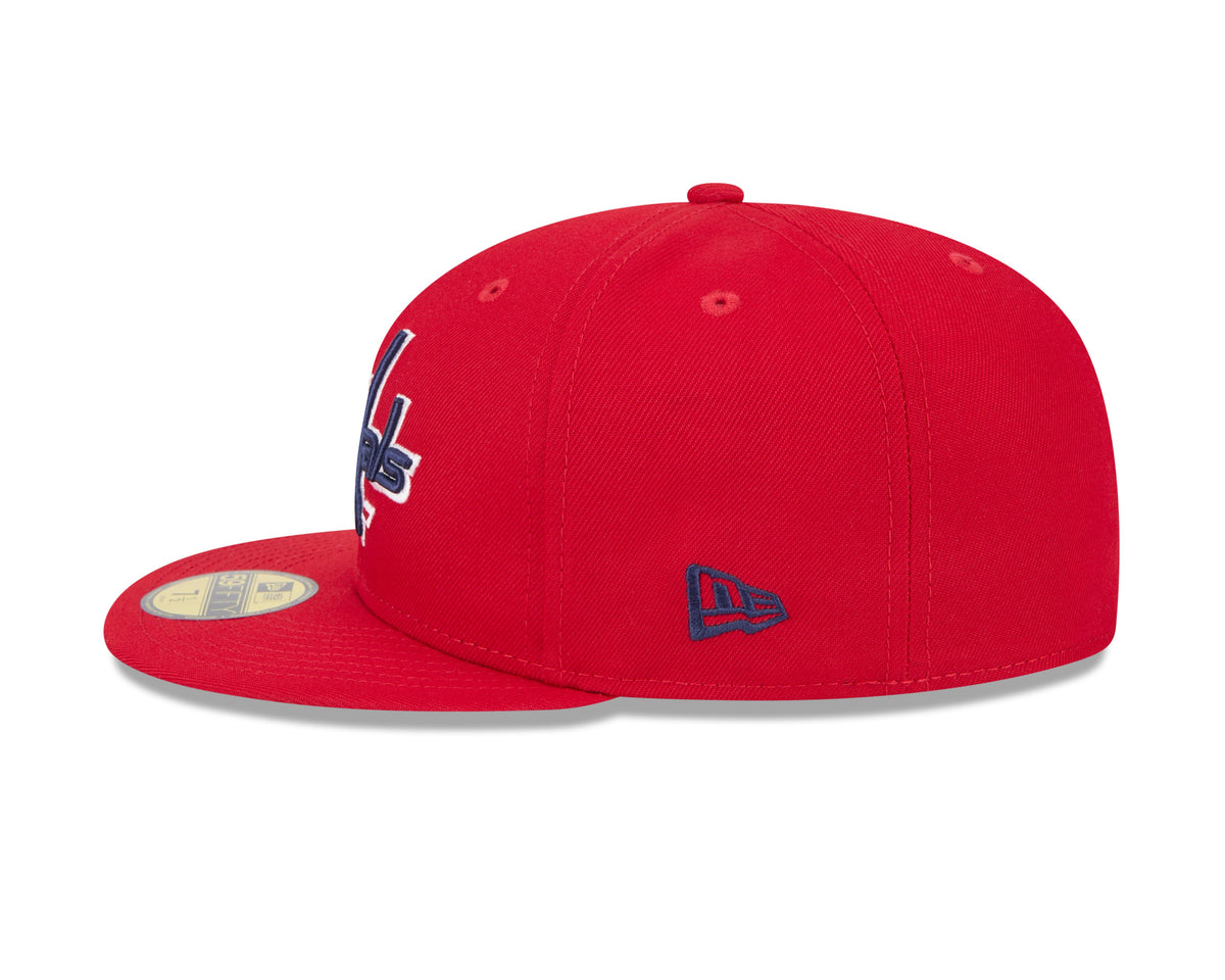 Washington Capitals Red Basic New Era 59FIFTY Fitted Hat product image 4, provided for visual reference and product detail
