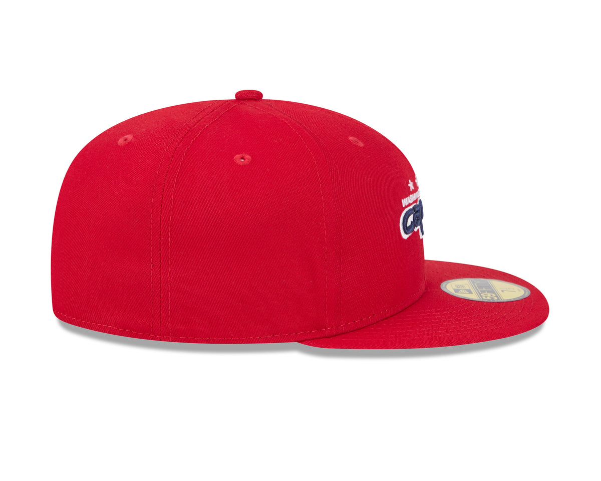 Washington Capitals Red Basic New Era 59FIFTY Fitted Hat product image 5, provided for visual reference and product detail