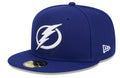 Tampa Bay Lightning Royal Basic New Era 59FIFTY Fitted Hat product image 1, provided for visual reference and product detail