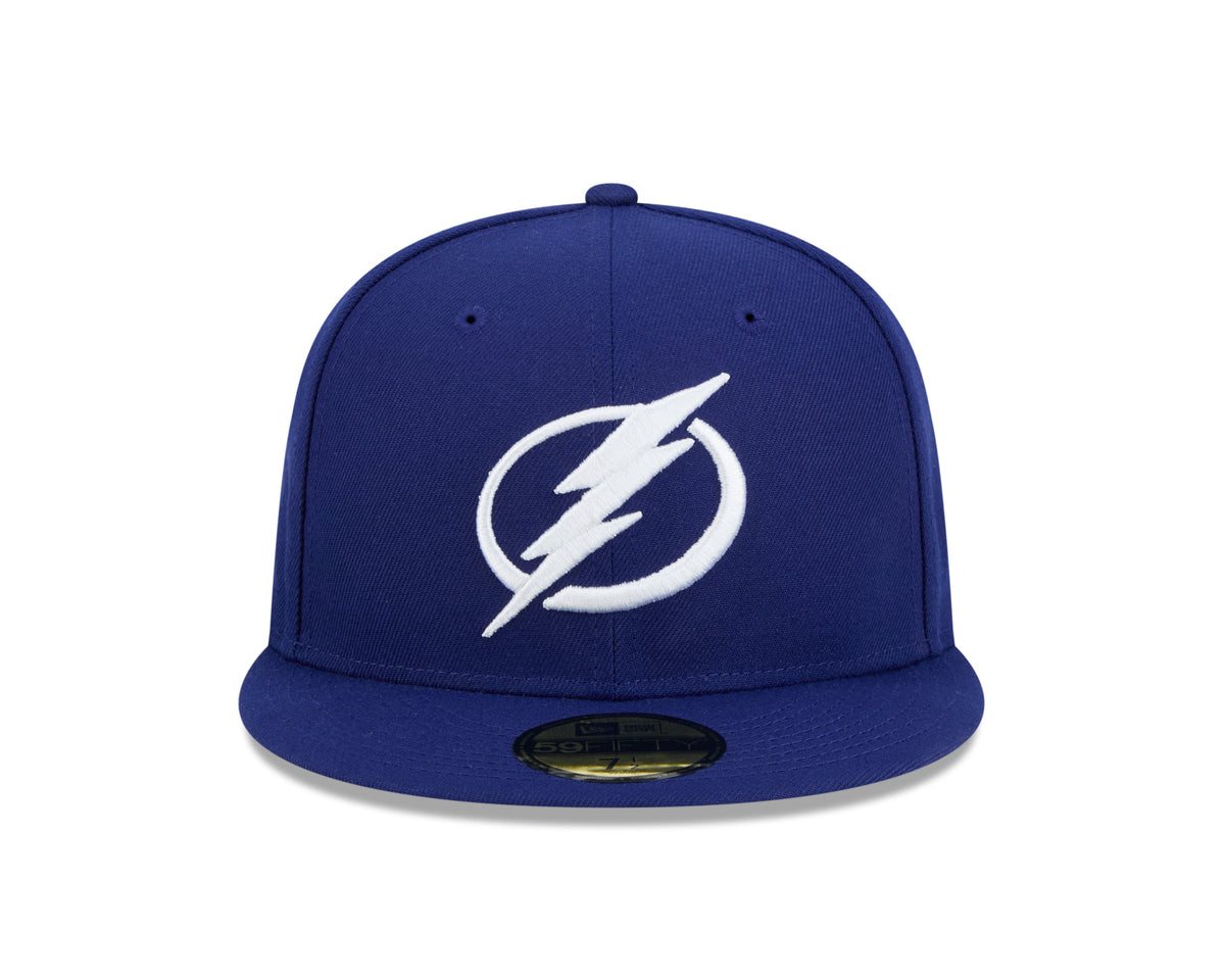 Tampa Bay Lightning Royal Basic New Era 59FIFTY Fitted Hat product image 2, provided for visual reference and product detail