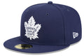Toronto Maple Leafs Navy Basic New Era 59FIFTY Fitted Hat product image 1, provided for visual reference and product detail