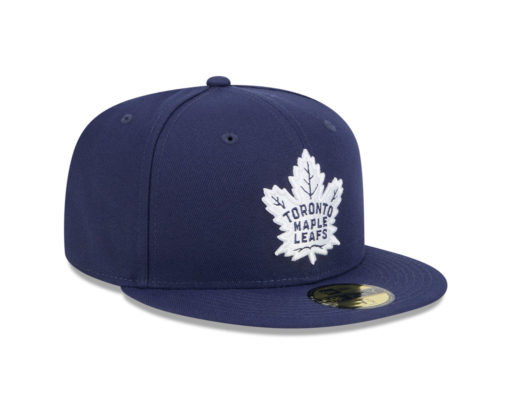 Toronto Maple Leafs Navy Basic New Era 59FIFTY Fitted Hat product image 3, provided for visual reference and product detail
