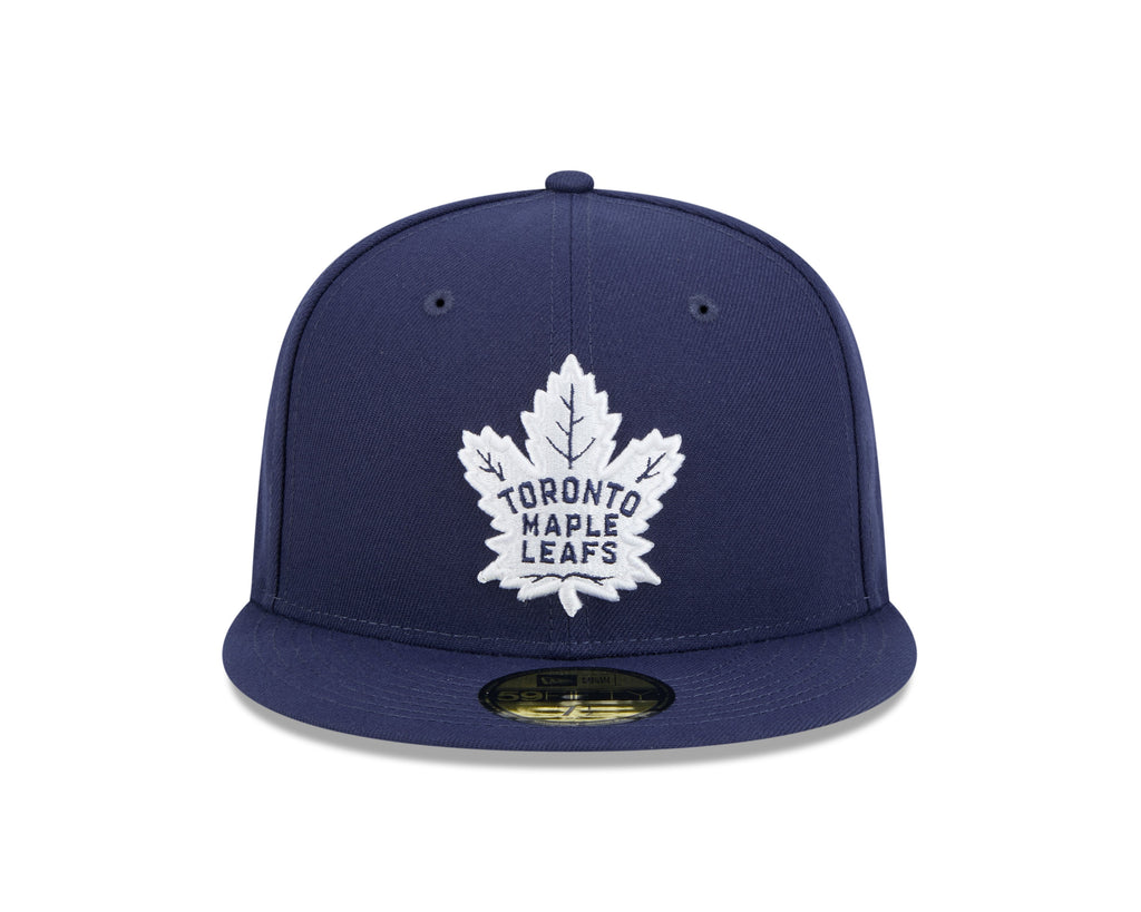Toronto Maple Leafs Navy Basic New Era 59FIFTY Fitted Hat product image 2, provided for visual reference and product detail