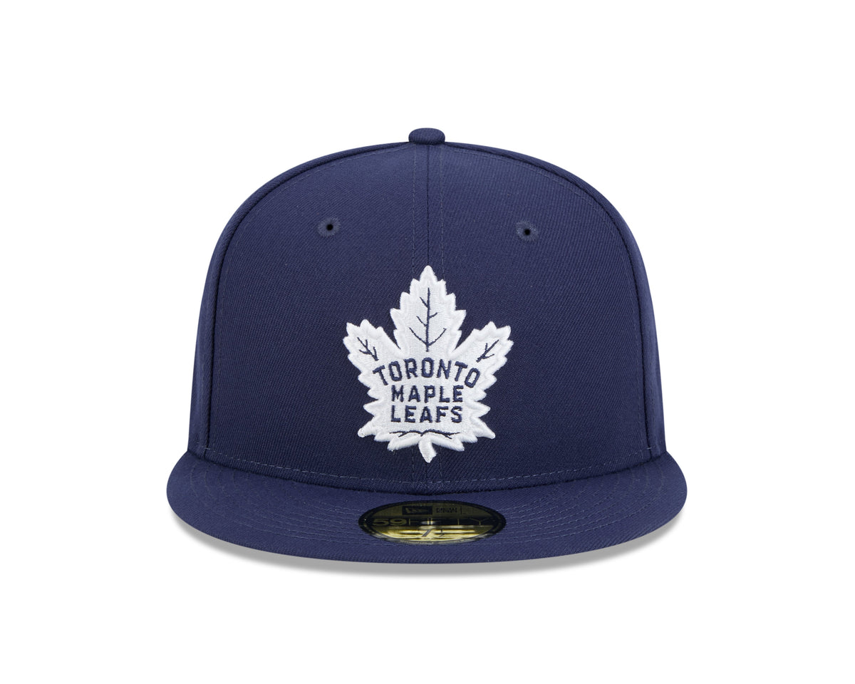 Toronto Maple Leafs Navy Basic New Era 59FIFTY Fitted Hat product image 2, provided for visual reference and product detail