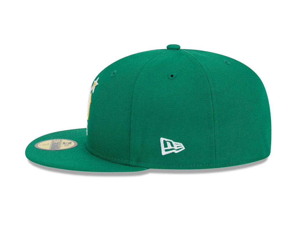 Minnesota North Stars Kelly Green Basic New Era 59FIFTY Fitted Hat product image 4, provided for visual reference and