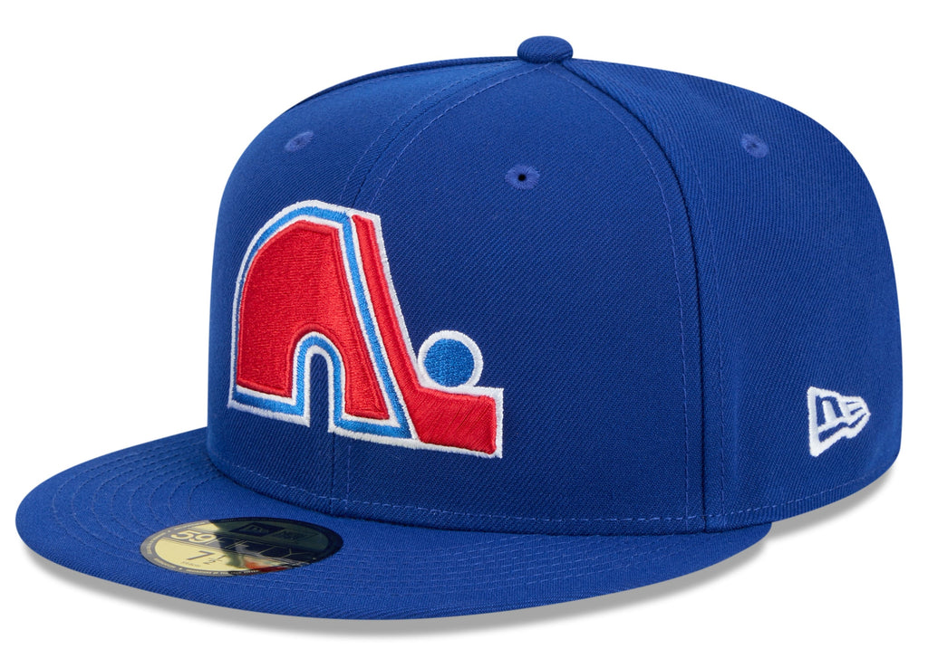 Quebec Nordiques Royal Basic New Era 59FIFTY Fitted Hat product image 1, provided for visual reference and product detail