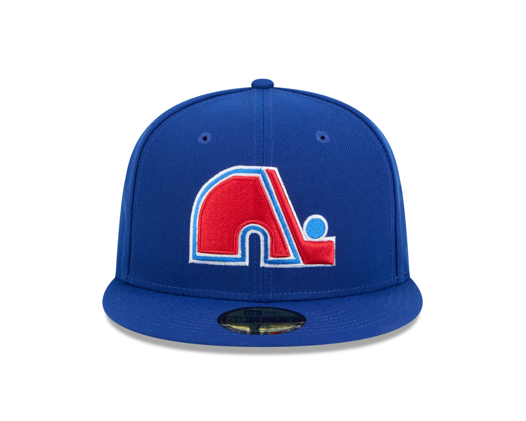 Quebec Nordiques Royal Basic New Era 59FIFTY Fitted Hat product image 2, provided for visual reference and product detail