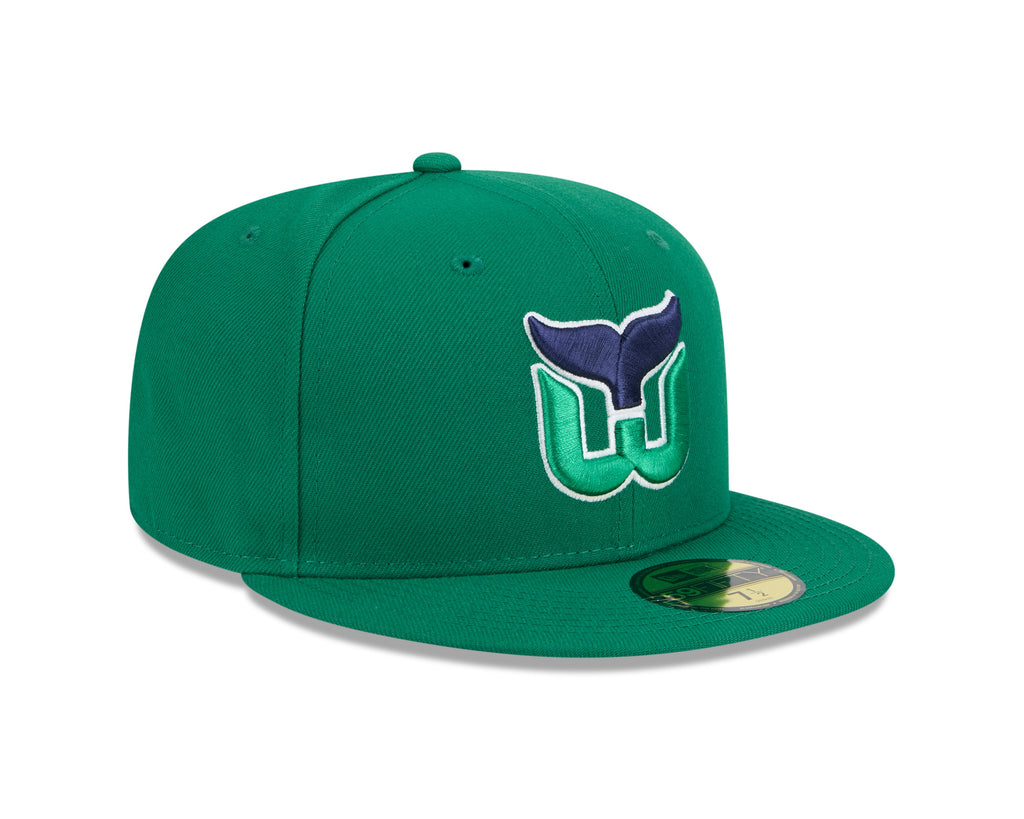 Hartford Whalers Kelly Green Basic New Era 59FIFTY Fitted Hat product image 3, provided for visual reference and product