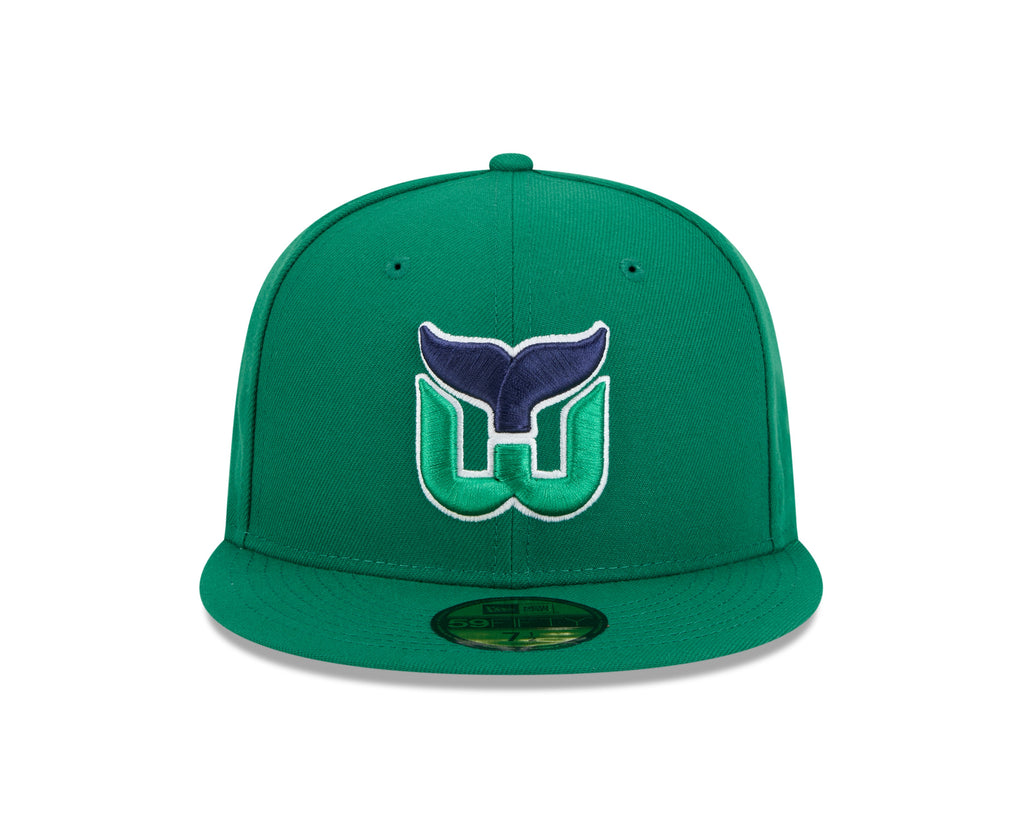 Hartford Whalers Kelly Green Basic New Era 59FIFTY Fitted Hat product image 2, provided for visual reference and product