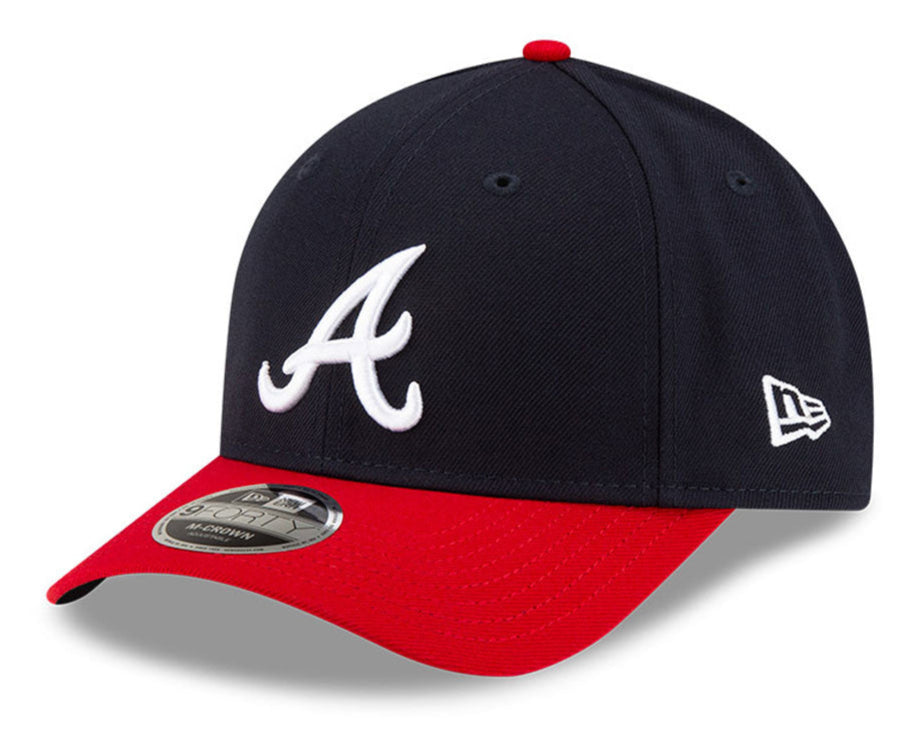 Atlanta Braves Navy/Red New Era Player Replica M-Crown 9FORTY Adjustable Hat product image 1, provided for visual reference