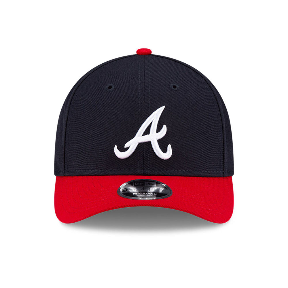 Atlanta Braves Navy/Red New Era Player Replica M-Crown 9FORTY Adjustable Hat product image 2, provided for visual reference