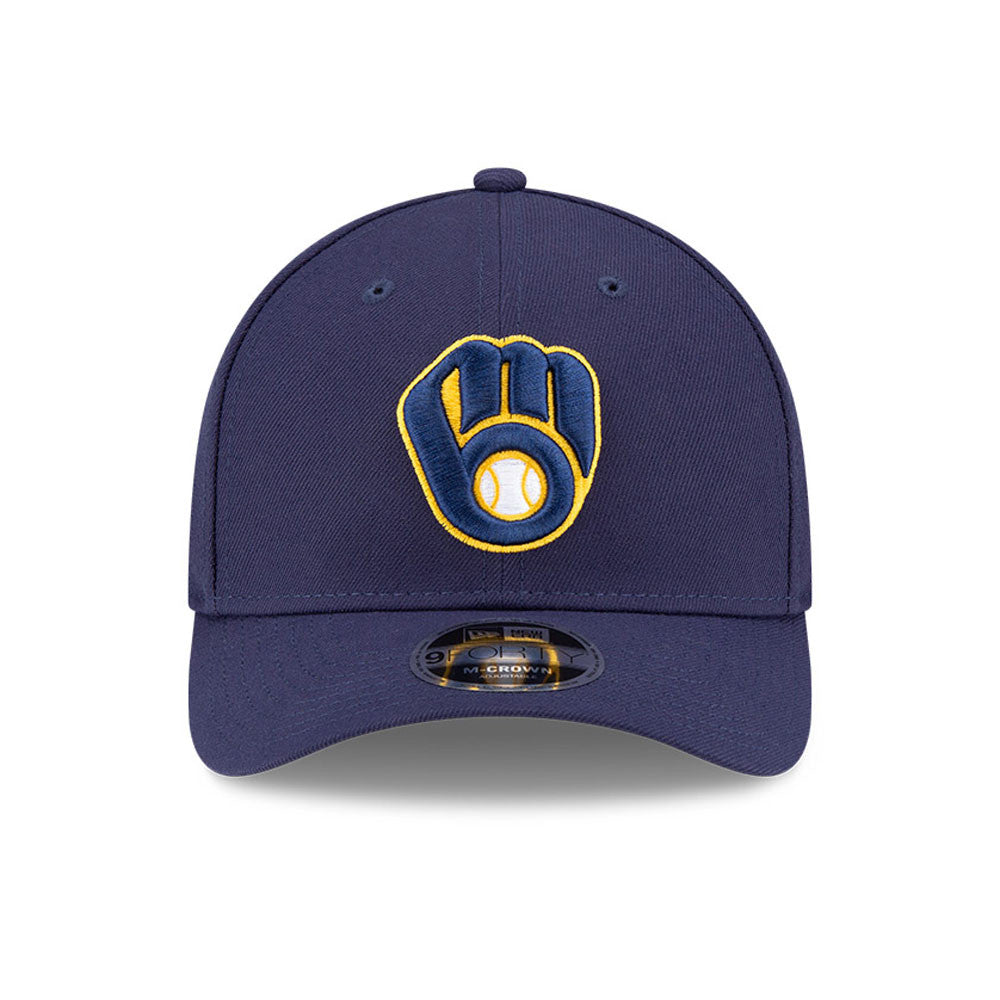 Milwaukee Brewers Navy Blue New Era Player Replica M-Crown 9FORTY Adjustable Hat product image 2, provided for visual
