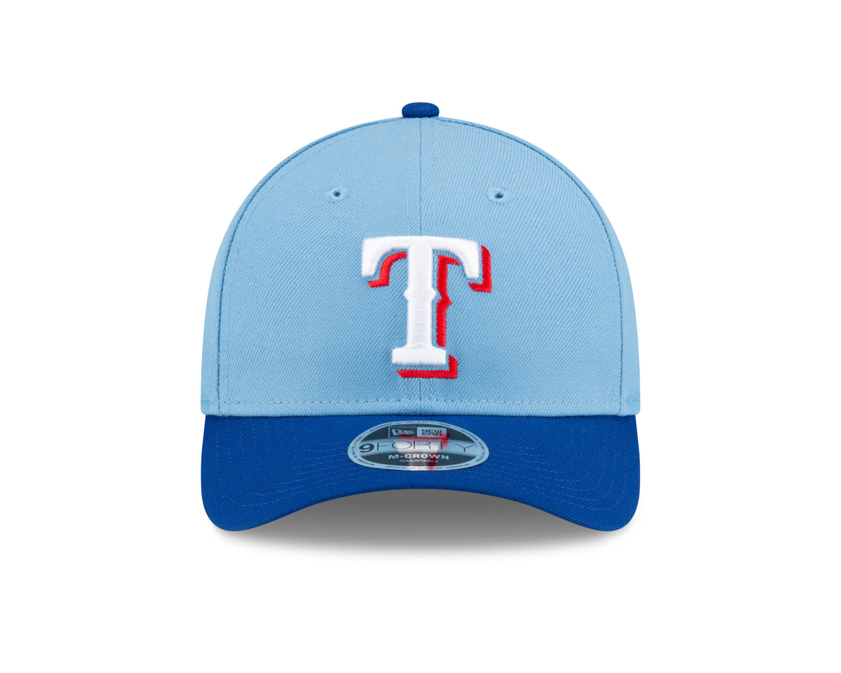 Texas Rangers Blue Alternate New Era Player Replica M-Crown 9FORTY Adjustable Hat product image 2, provided for visual