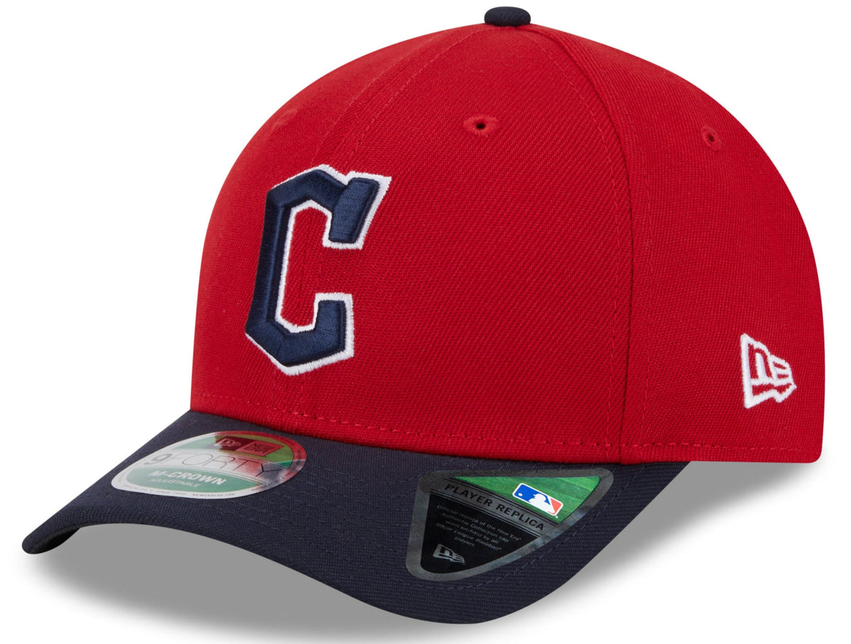 Cleveland Guardians Red/Navy New Era Player Replica M-Crown 9FORTY Adjustable Hat product image 1, provided for visual