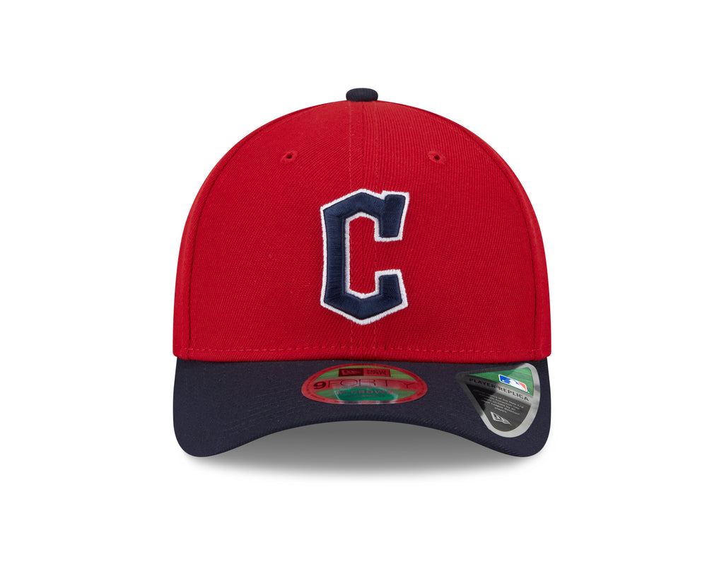 Cleveland Guardians Red/Navy New Era Player Replica M-Crown 9FORTY Adjustable Hat product image 2, provided for visual